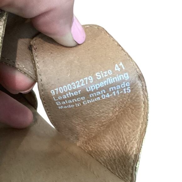 Dansko Jessie Sand Beige Lizard Slides Wedge Sandal EU 41 US 10.5 11 Neutral Tan - Picture 2 of 10